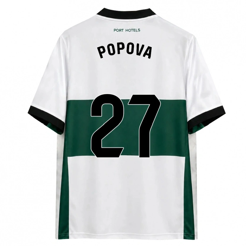 Danxen Homem Camisola Ángela Popova Fedorova #27 Verde Branco Vermelho Principal 2026/27 Camisa Brasil