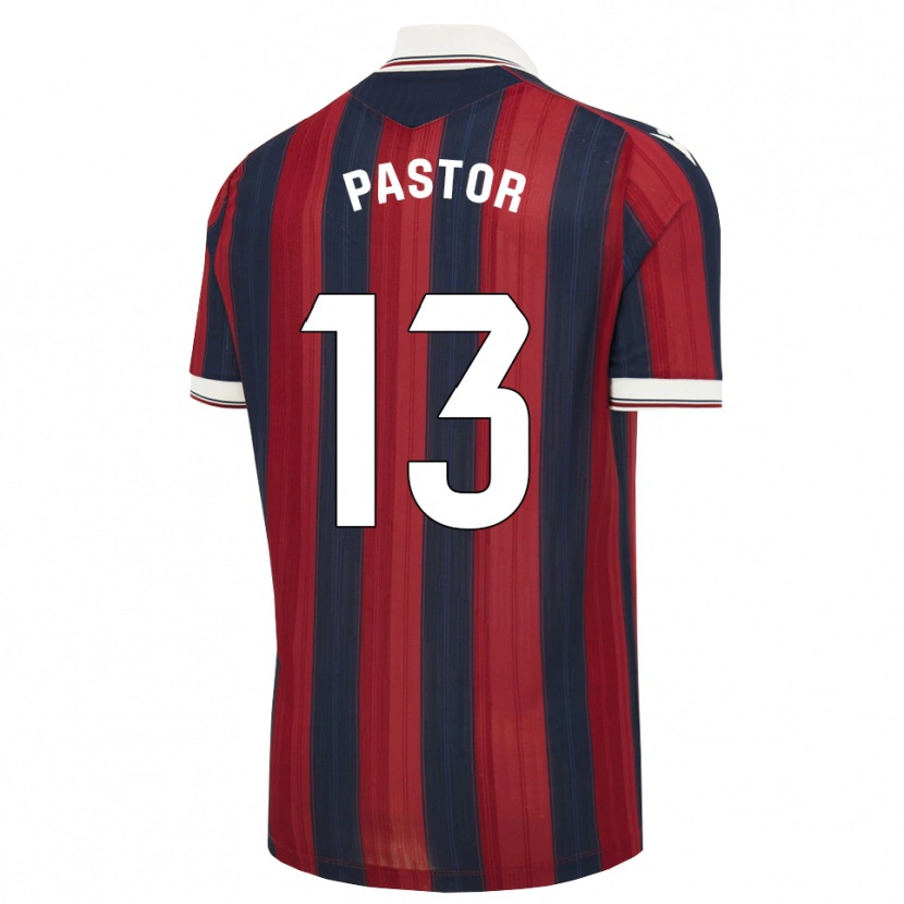 Danxen Homem Camisola Alfonso Pastor #13 Azul Meia-Noite Vermelho Principal 2026/27 Camisa Brasil