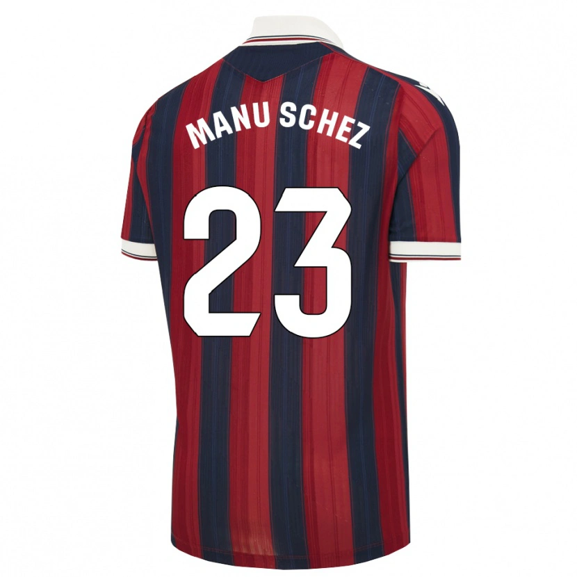 Danxen Homem Camisola Manu Sánchez #23 Azul Meia-Noite Vermelho Principal 2026/27 Camisa Brasil