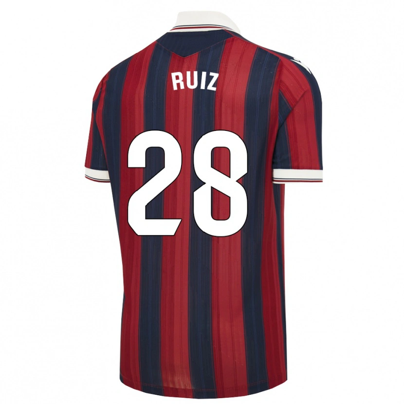 Danxen Homem Camisola Joan Ruiz #28 Azul Meia-Noite Vermelho Principal 2026/27 Camisa Brasil
