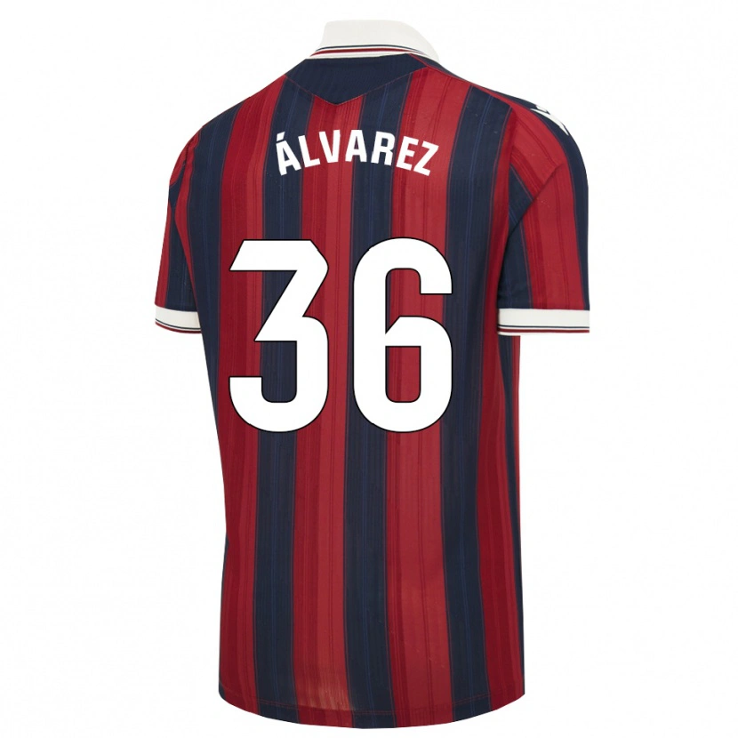Danxen Homem Camisola Anna Álvarez #36 Azul Meia-Noite Vermelho Principal 2026/27 Camisa Brasil