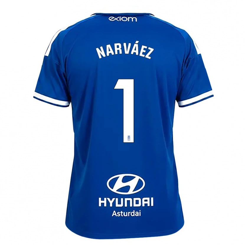 Danxen Homem Camisola Miguel Narváez #1 Azul Médio Branco Principal 2026/27 Camisa Brasil
