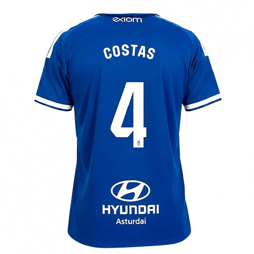 Danxen Homem Camisola David Costas #4 Azul Médio Branco Principal 2026/27 Camisa Brasil