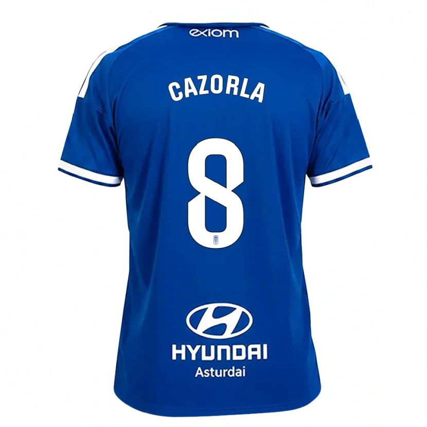 Danxen Homem Camisola Santi Cazorla #8 Azul Médio Branco Principal 2026/27 Camisa Brasil