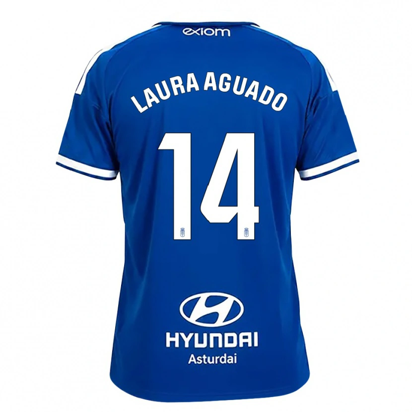 Danxen Homem Camisola Laura Aguado #14 Azul Médio Branco Principal 2026/27 Camisa Brasil