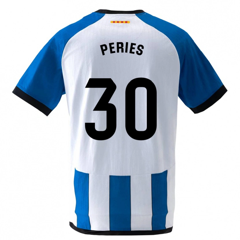 Danxen Homem Camisola Jan Peries #30 Azul Real Branco Principal 2026/27 Camisa Brasil