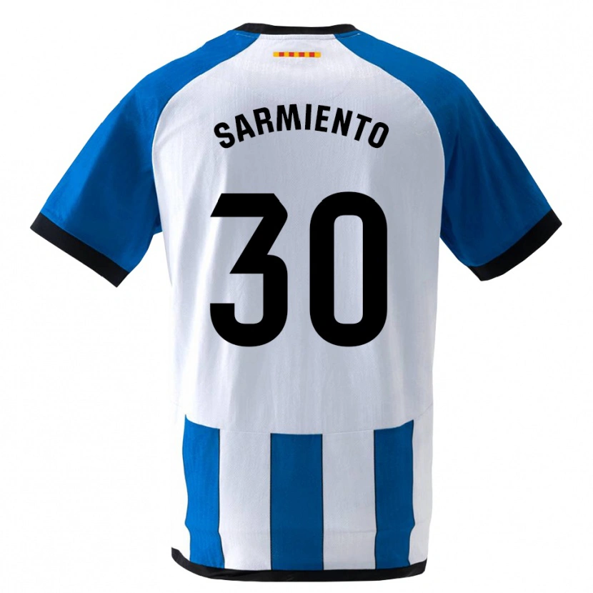 Danxen Homem Camisola Izan Sarmiento #30 Azul Real Branco Principal 2026/27 Camisa Brasil