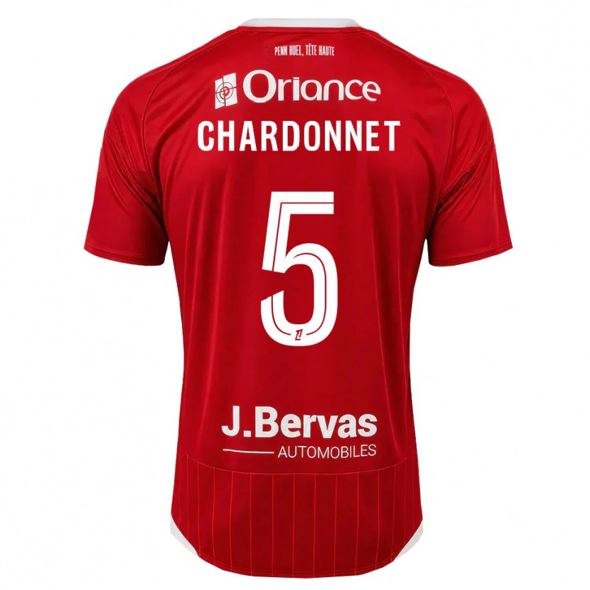 Danxen Homem Camisola Brendan Chardonnet #5 Branco Vermelho Principal 2026/27 Camisa Brasil
