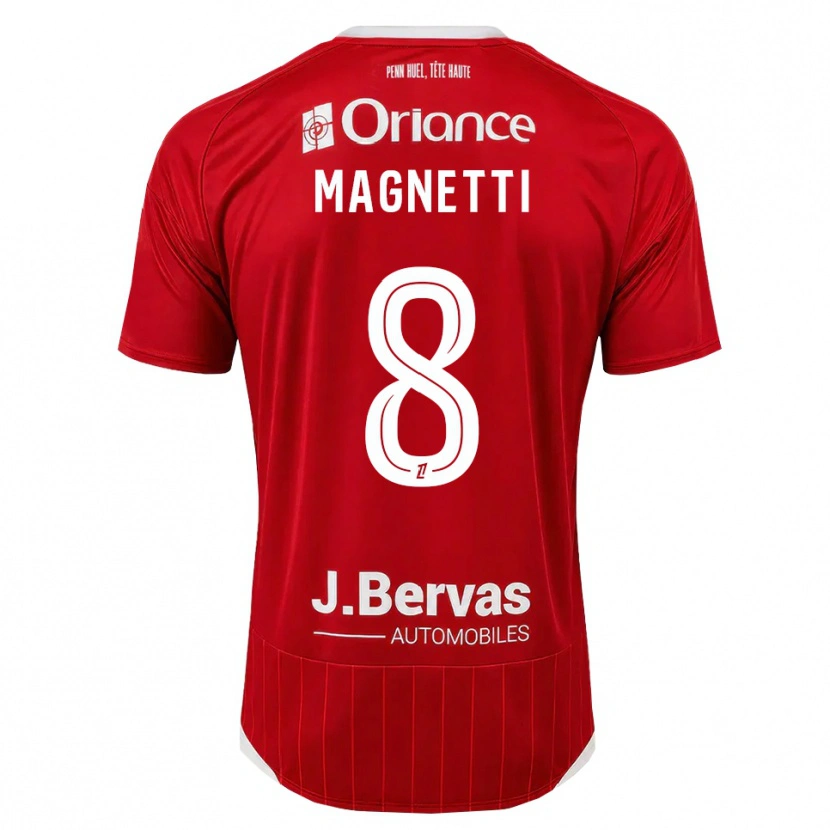 Danxen Homem Camisola Hugo Magnetti #8 Branco Vermelho Principal 2026/27 Camisa Brasil