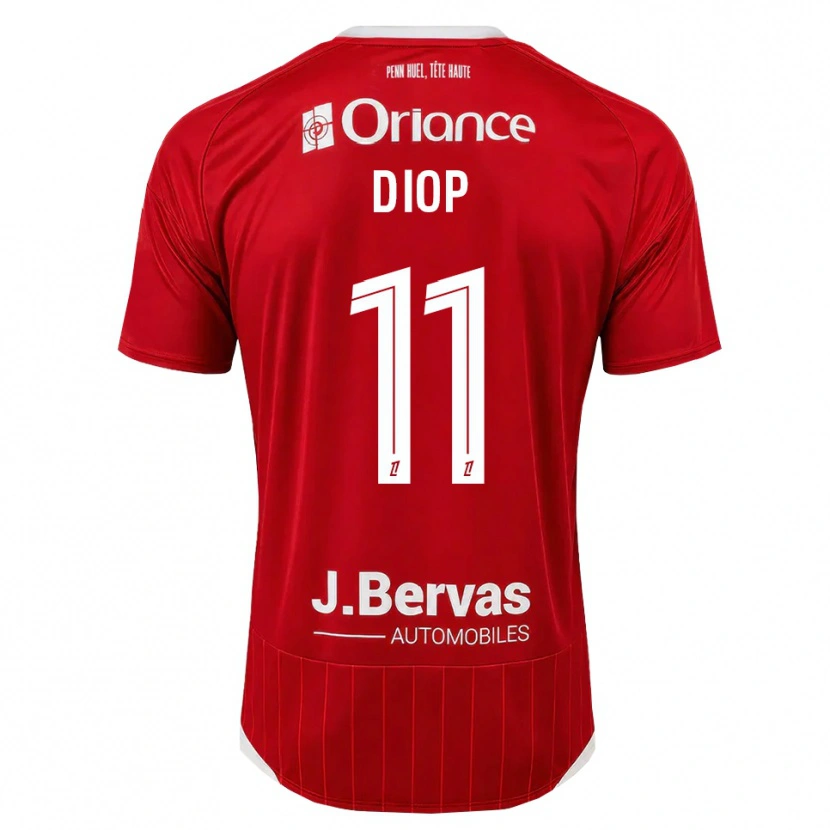 Danxen Homem Camisola Samba Diop #11 Branco Vermelho Principal 2026/27 Camisa Brasil