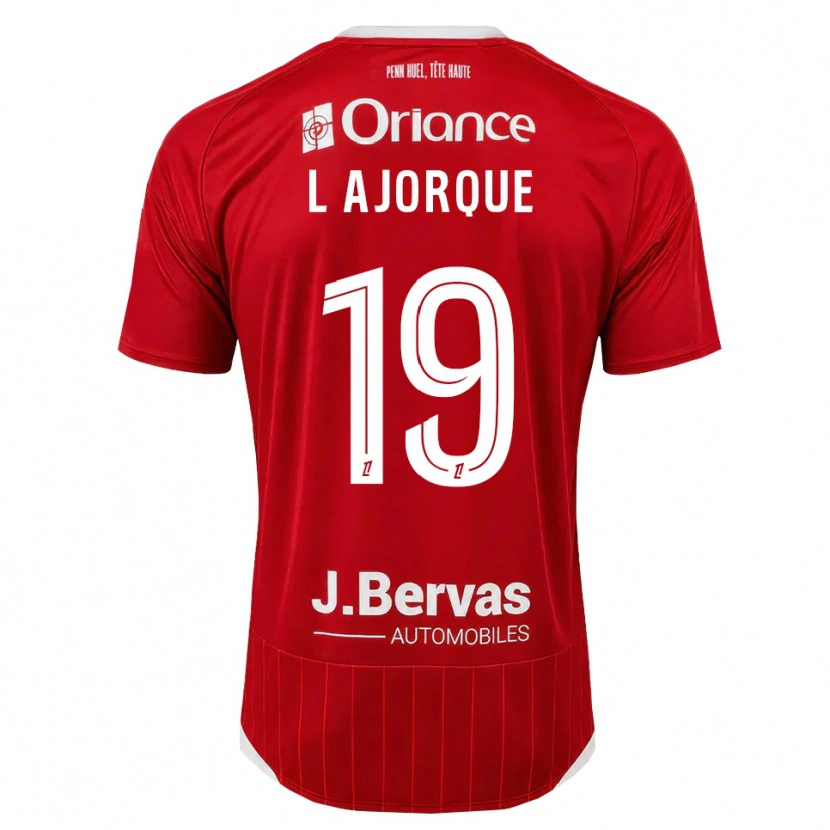 Danxen Homem Camisola Ludovic Ajorque #19 Branco Vermelho Principal 2026/27 Camisa Brasil