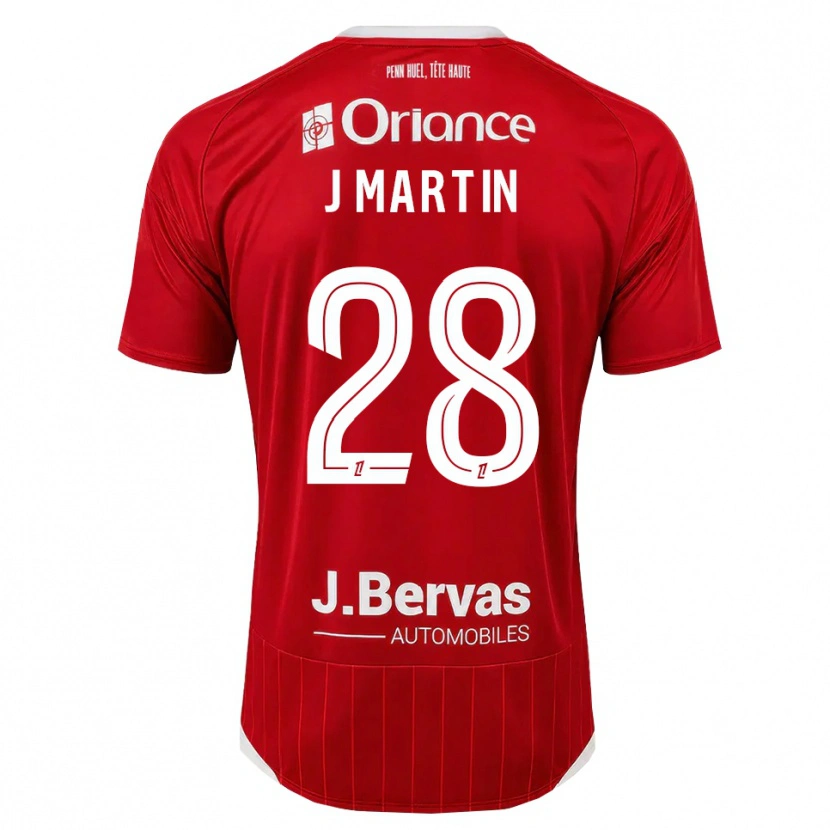 Danxen Homem Camisola Jonas Martin #28 Branco Vermelho Principal 2026/27 Camisa Brasil