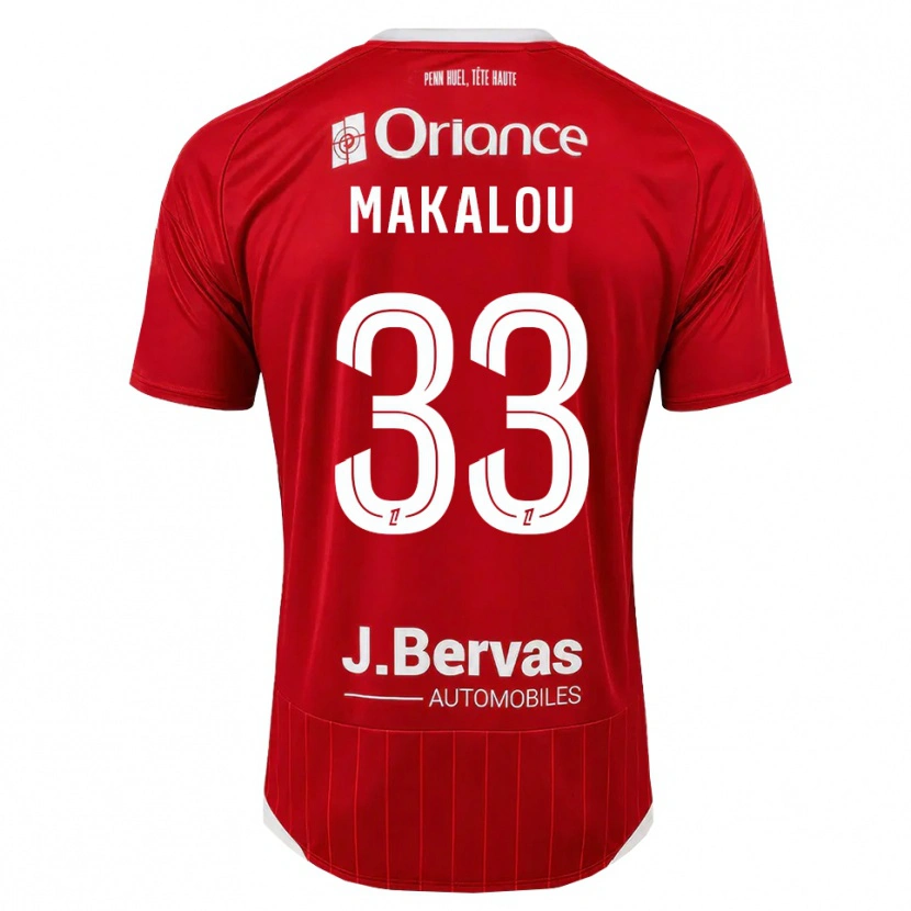 Danxen Homem Camisola Hamidou Makalou #33 Branco Vermelho Principal 2026/27 Camisa Brasil