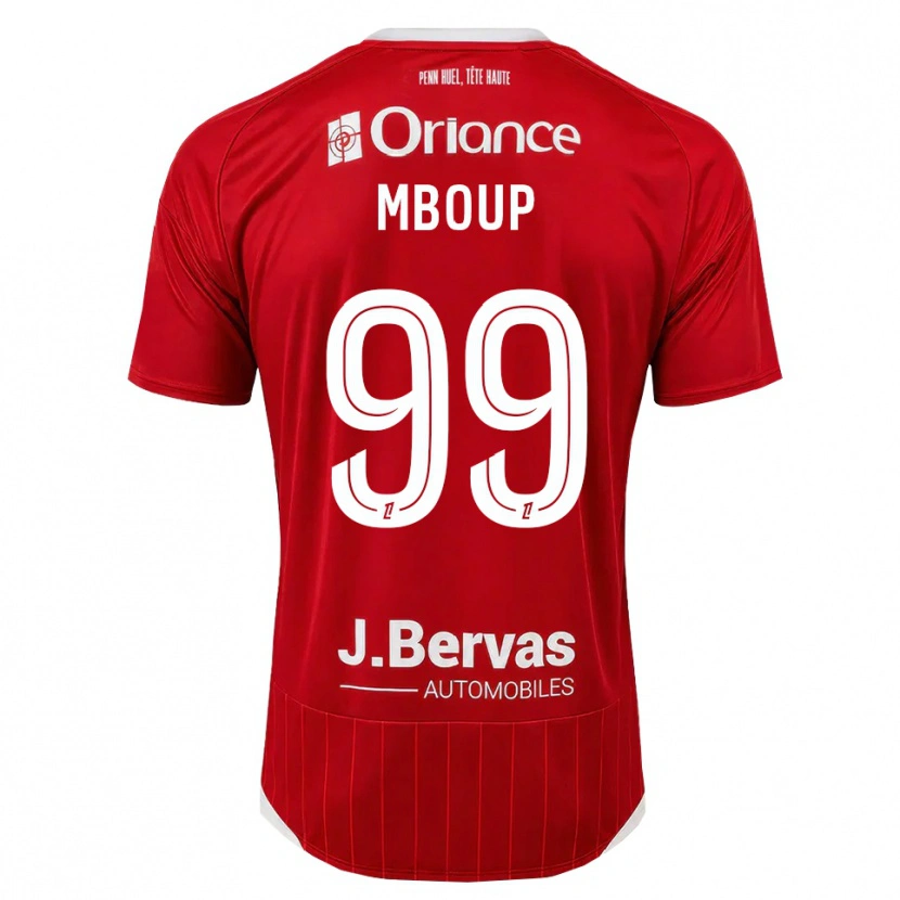 Danxen Homem Camisola Pathé Mboup #99 Branco Vermelho Principal 2026/27 Camisa Brasil