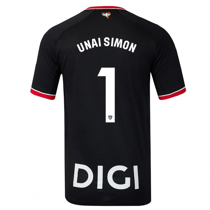 Danxen Homem Camisola Unai Simón #1 Preto Branco Vermelho Alternativa 2026/27 Camisa Brasil