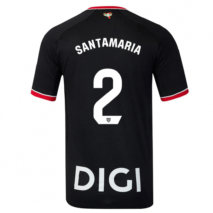 Danxen Homem Camisola Unai Santamaría #2 Preto Branco Vermelho Alternativa 2026/27 Camisa Brasil