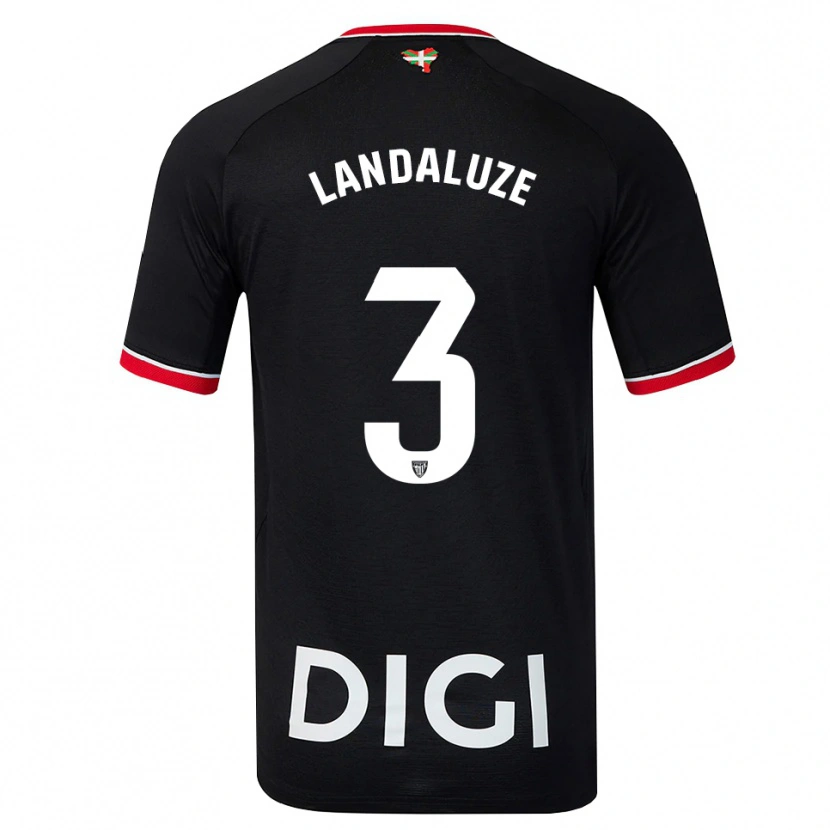 Danxen Homem Camisola Naia Landaluze Marquínez #3 Preto Branco Vermelho Alternativa 2026/27 Camisa Brasil