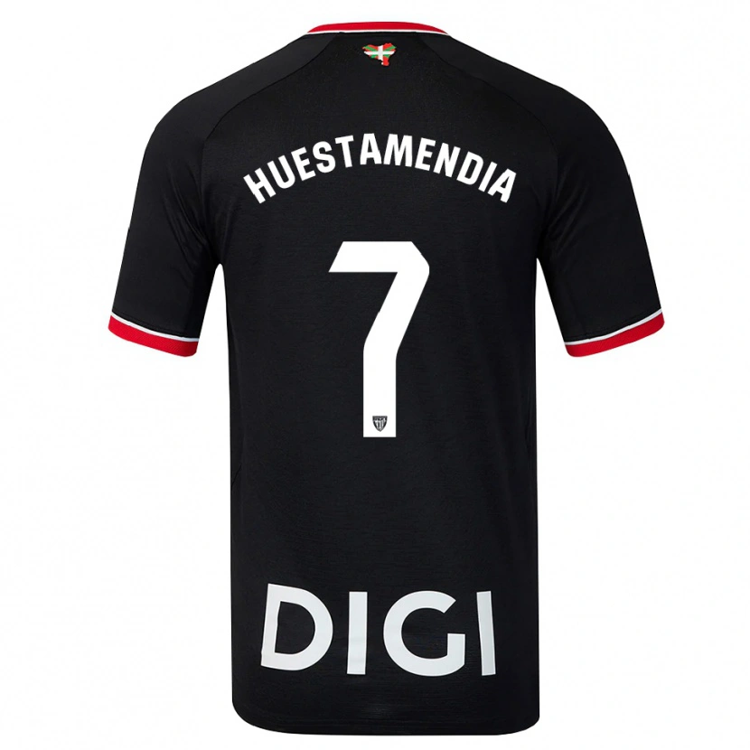 Danxen Homem Camisola Peio Huestamendia #7 Preto Branco Vermelho Alternativa 2026/27 Camisa Brasil