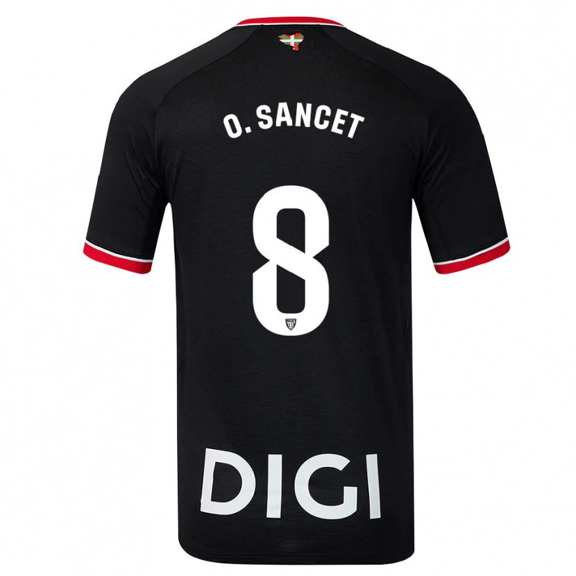 Danxen Homem Camisola Oihan Sancet #8 Preto Branco Vermelho Alternativa 2026/27 Camisa Brasil