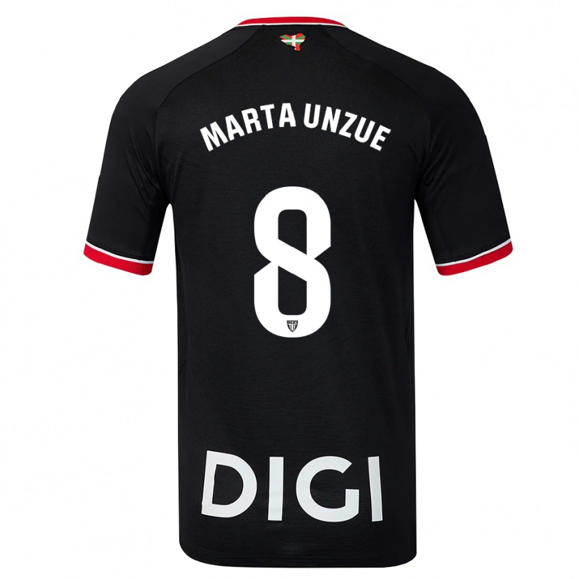 Danxen Homem Camisola Marta Unzué Urdániz #8 Preto Branco Vermelho Alternativa 2026/27 Camisa Brasil