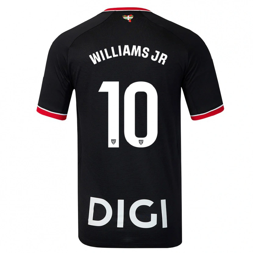 Danxen Homem Camisola Nico Williams #10 Preto Branco Vermelho Alternativa 2026/27 Camisa Brasil