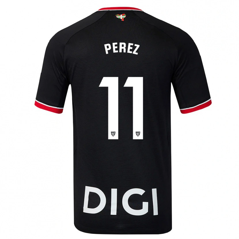 Danxen Homem Camisola Adrián Pérez #11 Preto Branco Vermelho Alternativa 2026/27 Camisa Brasil