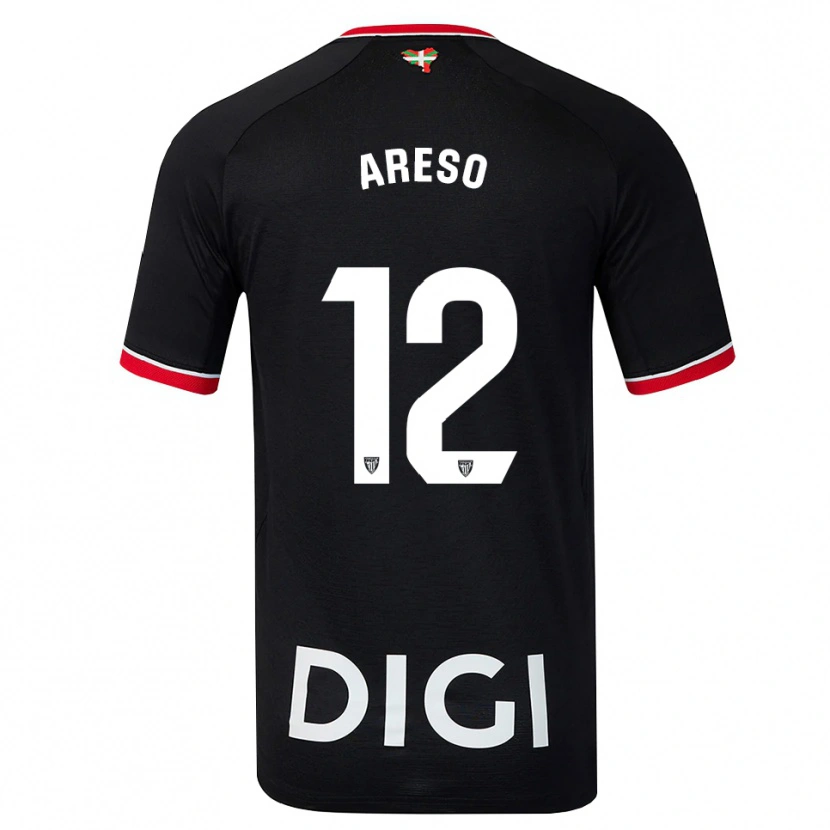 Danxen Homem Camisola Jesús Areso #12 Preto Branco Vermelho Alternativa 2026/27 Camisa Brasil