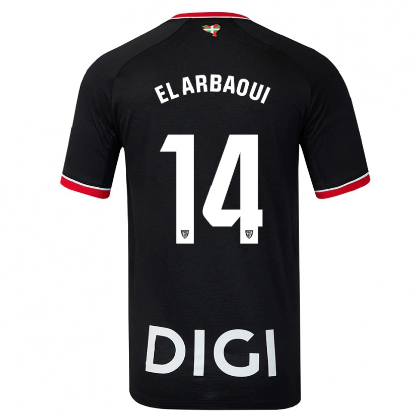 Danxen Homem Camisola Ilyas El Arbaoui #14 Preto Branco Vermelho Alternativa 2026/27 Camisa Brasil
