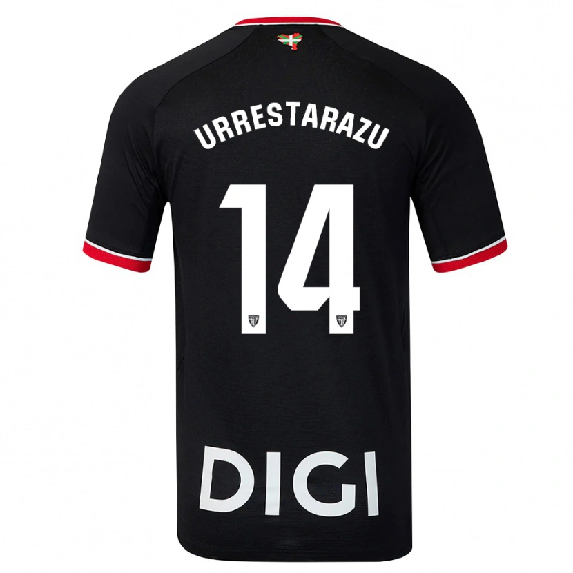 Danxen Homem Camisola Mikel Urrestarazu #14 Preto Branco Vermelho Alternativa 2026/27 Camisa Brasil