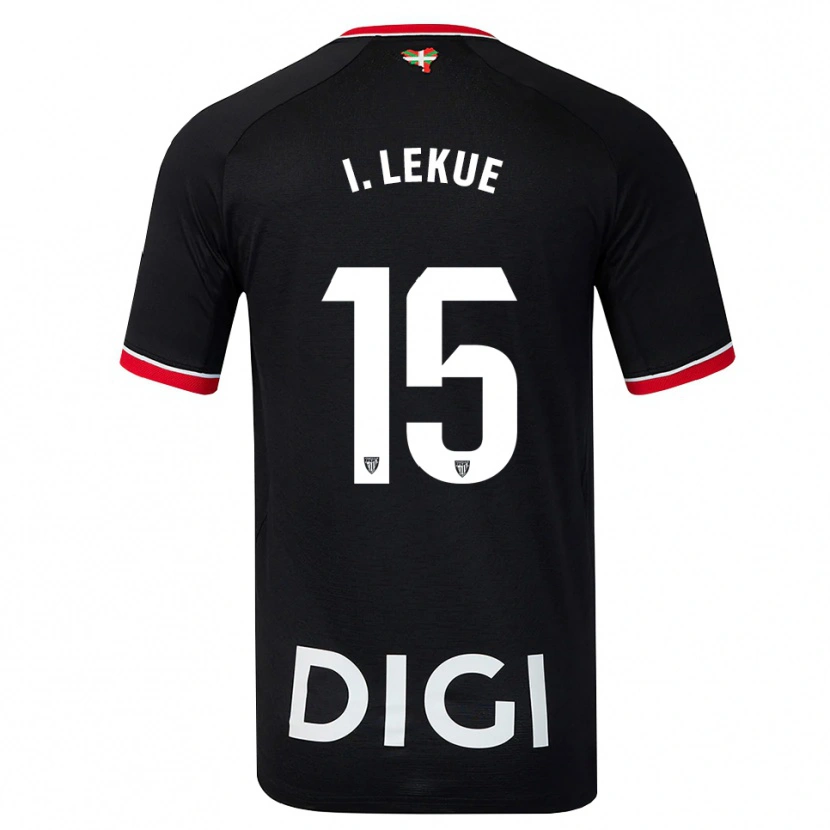 Danxen Homem Camisola Inigo Lekue #15 Preto Branco Vermelho Alternativa 2026/27 Camisa Brasil