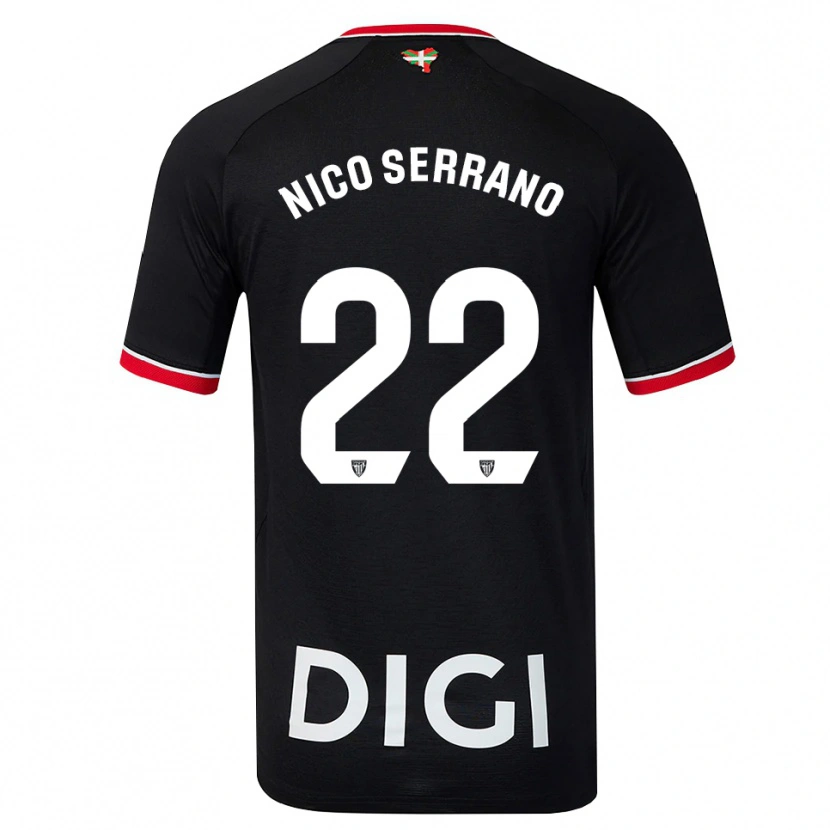 Danxen Homem Camisola Nico Serrano #22 Preto Branco Vermelho Alternativa 2026/27 Camisa Brasil