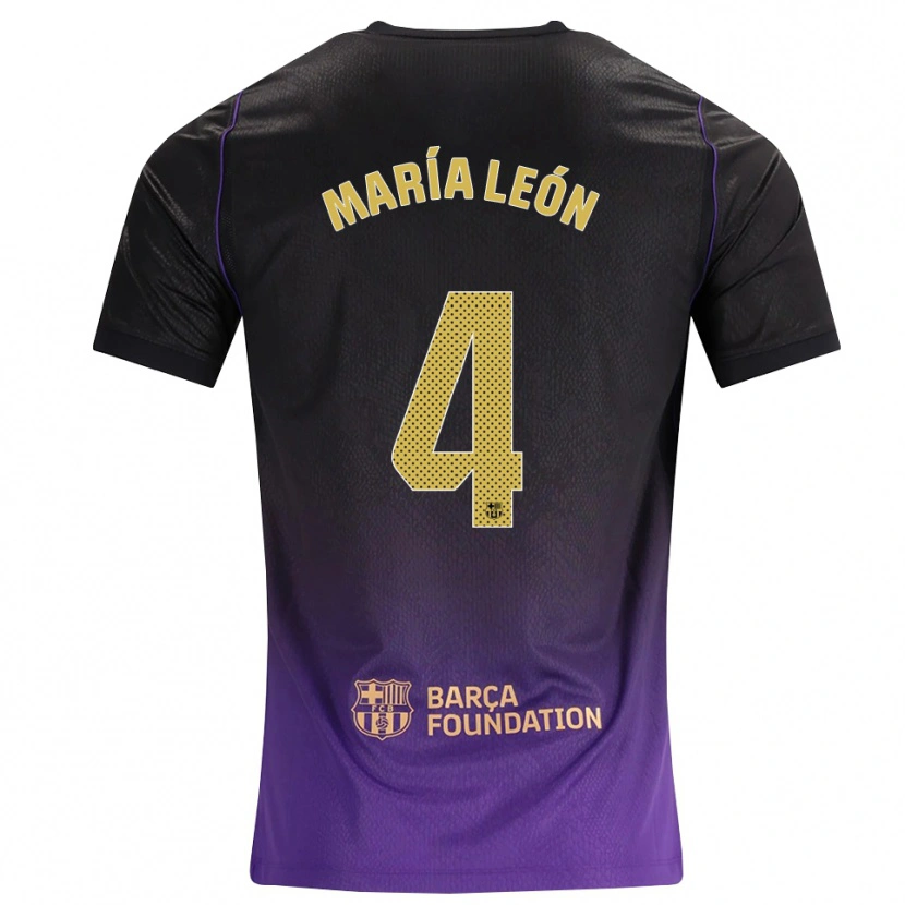 Danxen Homem Camisola María Pilar León #4 Roxo Amarelo Preto Alternativa 2026/27 Camisa Brasil