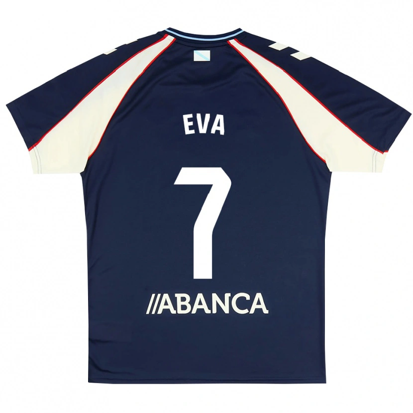Danxen Homem Camisola Eva López #7 Azul Real Vermelho Branco Alternativa 2026/27 Camisa Brasil