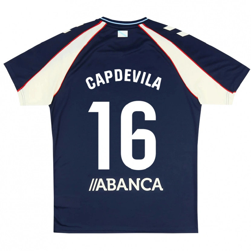 Danxen Homem Camisola Adrià Capdevila #16 Azul Real Vermelho Branco Alternativa 2026/27 Camisa Brasil