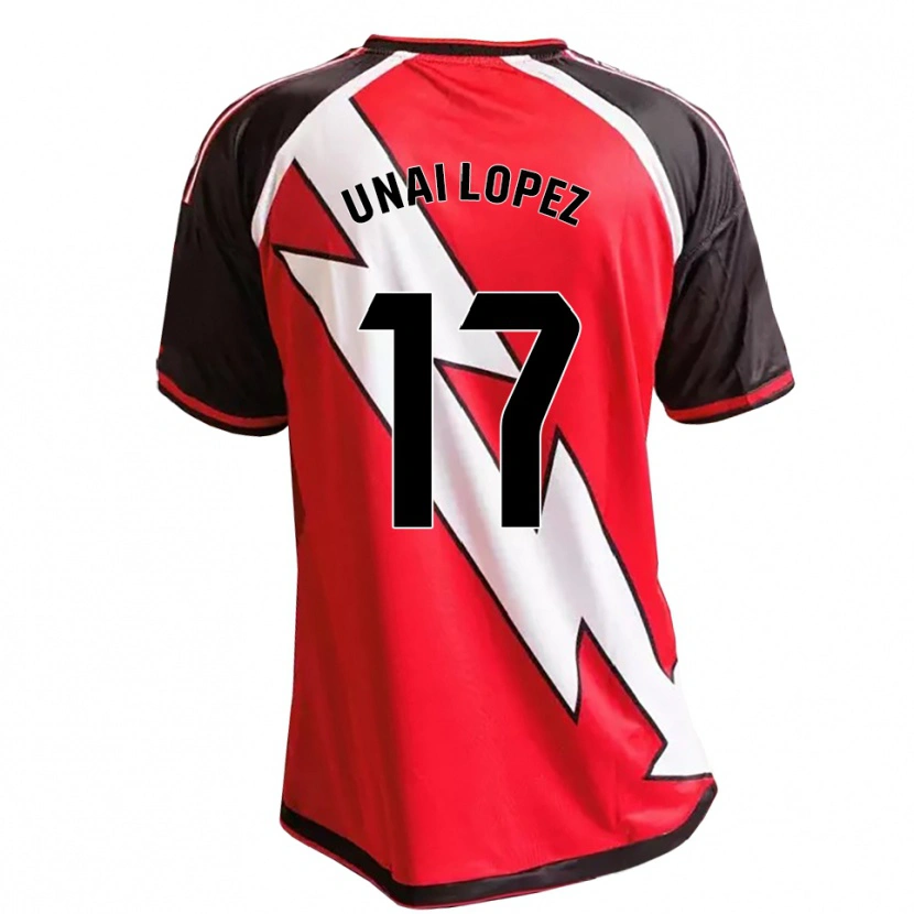 Danxen Homem Camisola Unai López #17 Vermelho Preto Branco Alternativa 2026/27 Camisa Brasil