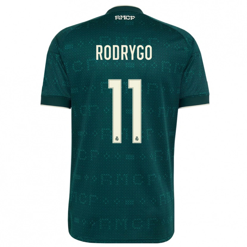 Danxen Homem Camisola Rodrygo Silva De Goes #11 Cinza Ardósia Escuro Branco Alternativa 2026/27 Camisa Brasil