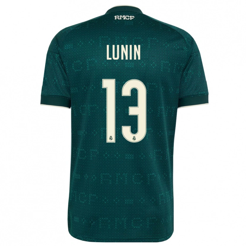 Danxen Homem Camisola Andriy Lunin #13 Cinza Ardósia Escuro Branco Alternativa 2026/27 Camisa Brasil