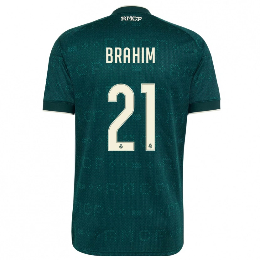 Danxen Homem Camisola Brahim Díaz #21 Cinza Ardósia Escuro Branco Alternativa 2026/27 Camisa Brasil
