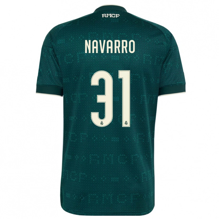 Danxen Homem Camisola Javi Navarro #31 Cinza Ardósia Escuro Branco Alternativa 2026/27 Camisa Brasil