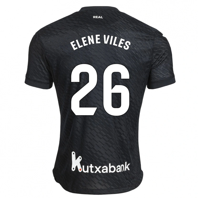 Danxen Homem Camisola Elene Viles Odriozola #26 Preto Branco Alternativa 2026/27 Camisa Brasil