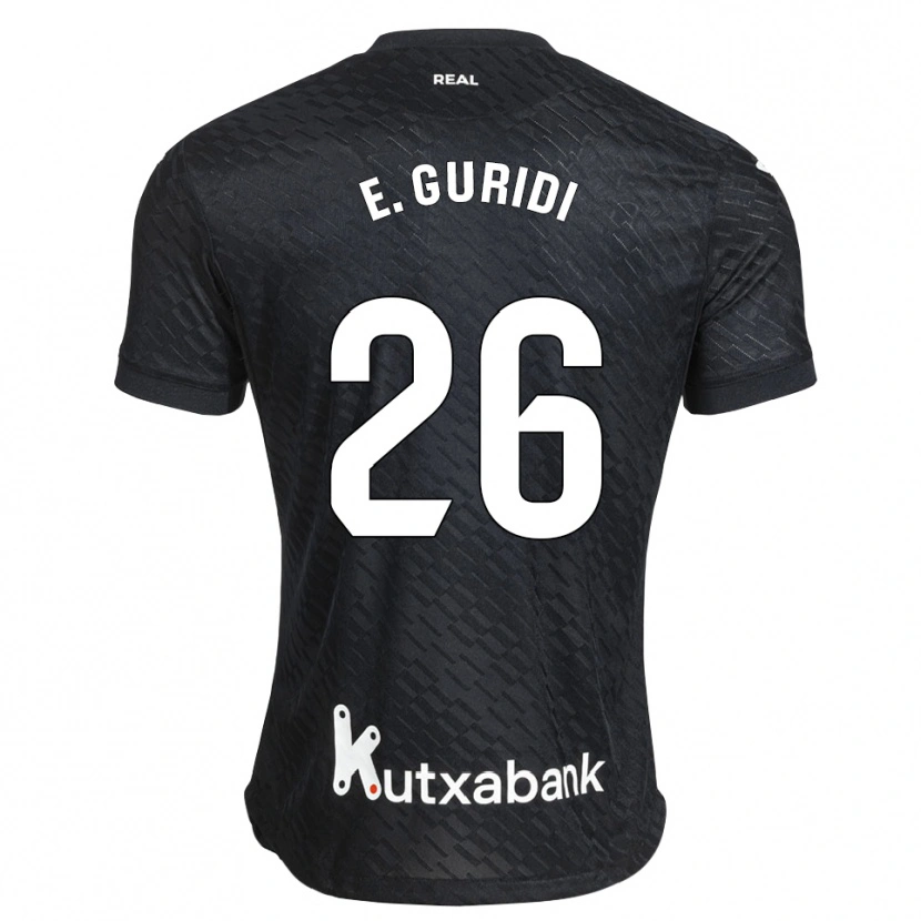 Danxen Homem Camisola Elene Guridi Mesonero #26 Preto Branco Alternativa 2026/27 Camisa Brasil