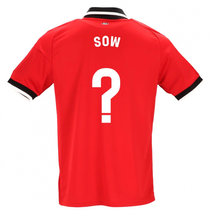Danxen Homem Camisola Bakary Sow #0 Preto Branco Vermelho Alternativa 2026/27 Camisa Brasil