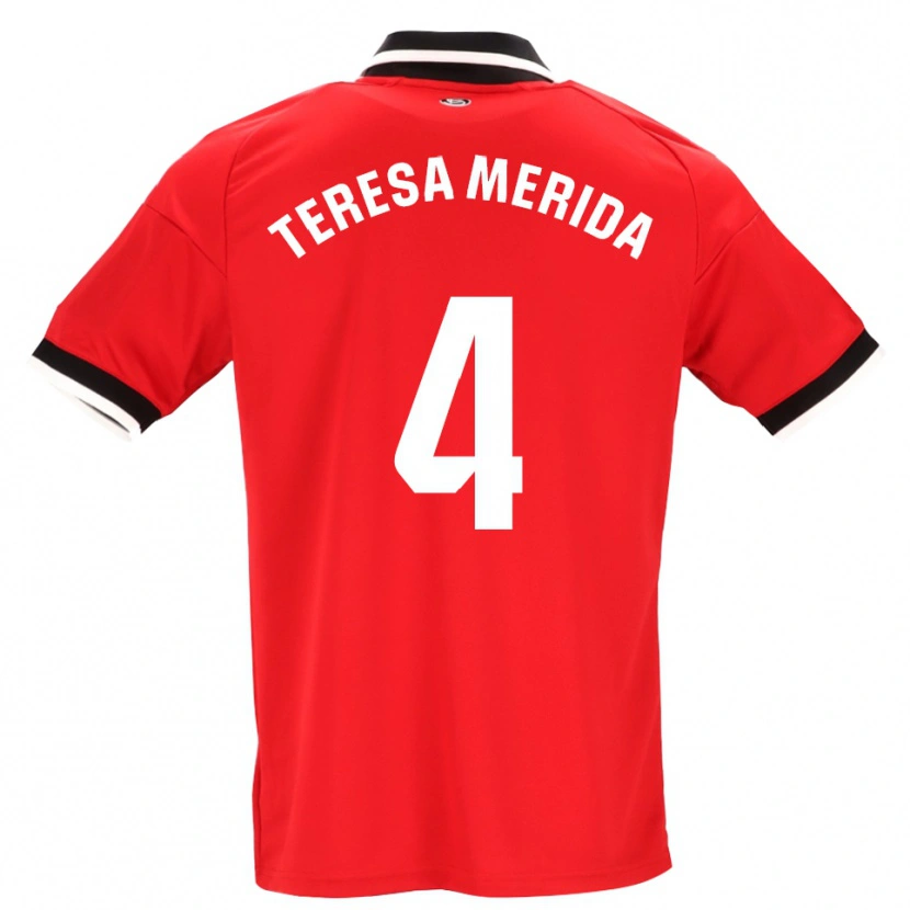 Danxen Homem Camisola Teresa Merida #4 Preto Branco Vermelho Alternativa 2026/27 Camisa Brasil