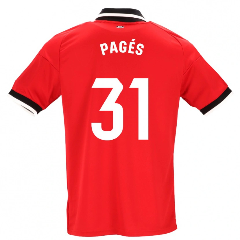 Danxen Homem Camisola Lukas Pagés #31 Preto Branco Vermelho Alternativa 2026/27 Camisa Brasil