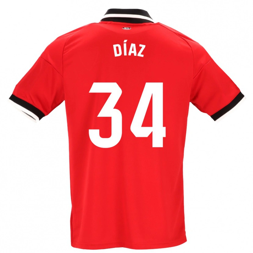 Danxen Homem Camisola Mario Díaz #34 Preto Branco Vermelho Alternativa 2026/27 Camisa Brasil