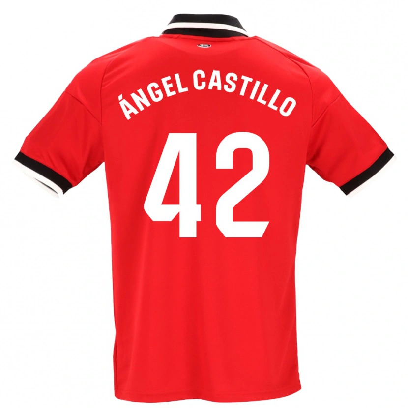 Danxen Homem Camisola Manuel Ángel Castillo #42 Preto Branco Vermelho Alternativa 2026/27 Camisa Brasil