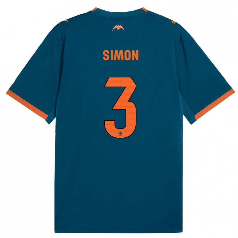 Danxen Homem Camisola Bénédicte Simon #3 Azul Aço Laranja Alternativa 2026/27 Camisa Brasil