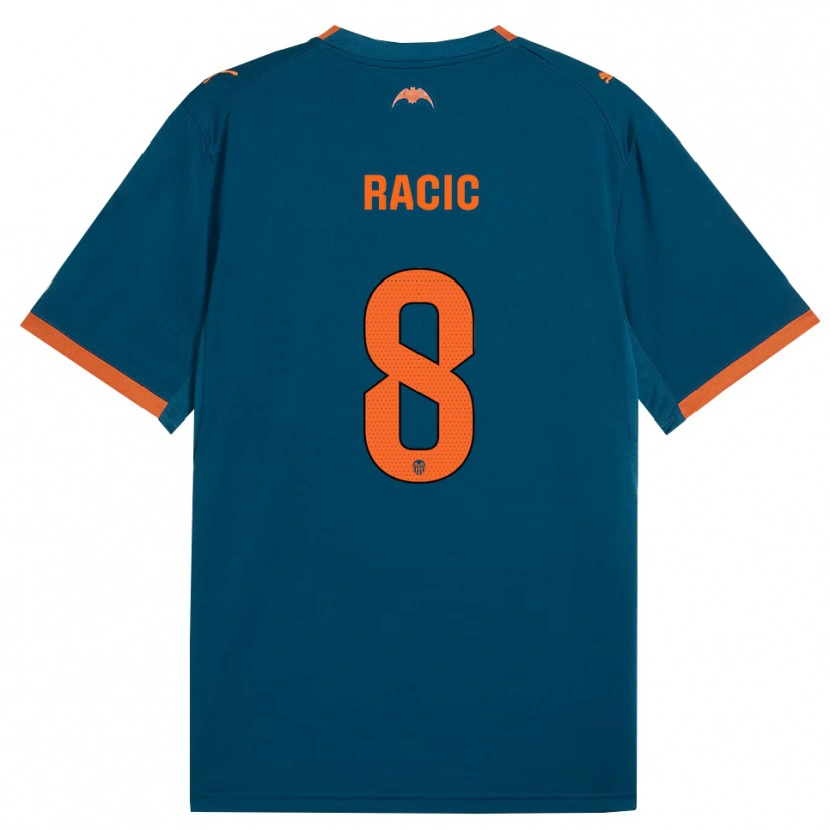 Danxen Homem Camisola Uros Racic #8 Azul Aço Laranja Alternativa 2026/27 Camisa Brasil