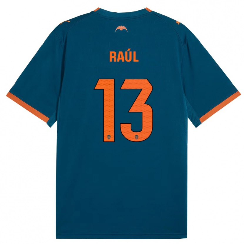 Danxen Homem Camisola Raúl Jiménez #13 Azul Aço Laranja Alternativa 2026/27 Camisa Brasil