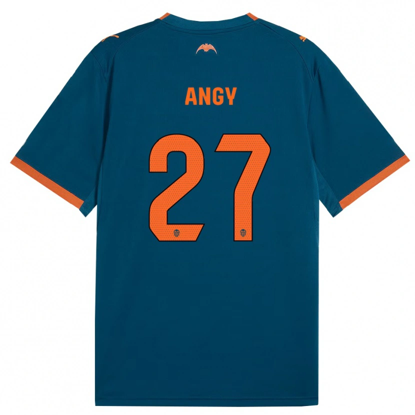 Danxen Homem Camisola Angy #27 Azul Aço Laranja Alternativa 2026/27 Camisa Brasil